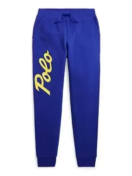 image of Ralph Lauren Boys Polo Logo Jog Pants - Blue Size 12-14 Years=L