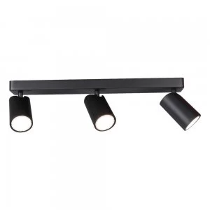 Image of Linear 3 Light Spotlight GU10, Matt Black