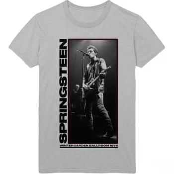 Image of Bruce Springsteen - Wintergarden Photo Unisex Large T-Shirt - Grey