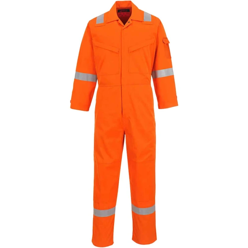 Image of Araflame Silver Flame Resistant Coveralls AF73ORR34 Colour: Orange