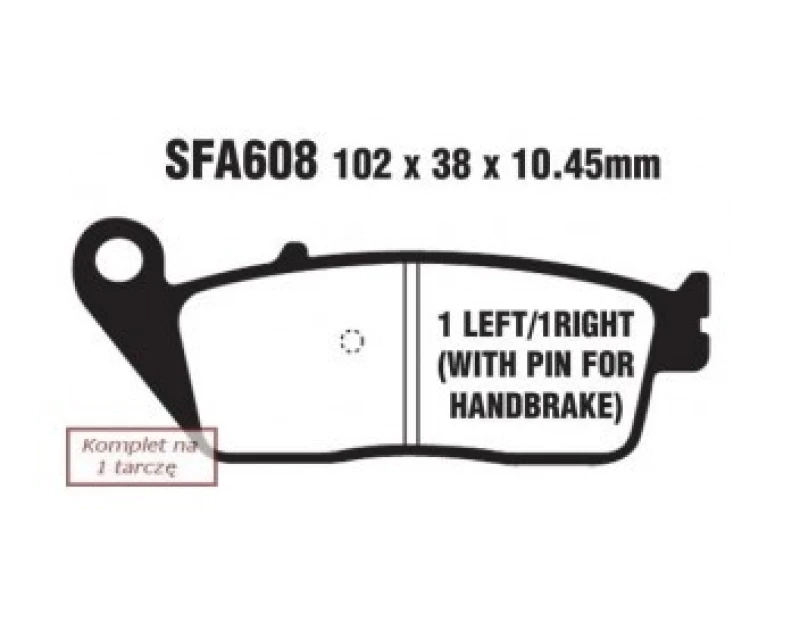 Image of EBC Brakes SFA608 Brake pad set Brake Pad Set,disc brake (402)