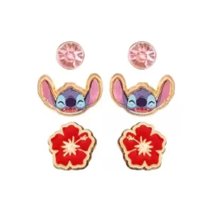 image of Disney Lilo and Stitch 3 Piece Earring Set