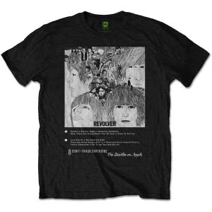 Image of The Beatles - Revolver 8 Track Unisex Large T-Shirt - Black