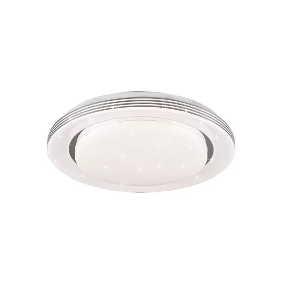 Image of Atria Modern 38cm Decorative Flush Ceiling Light White 3000-6000K Remote control