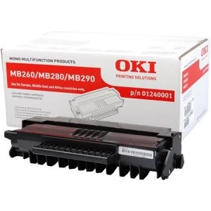 image of OKI 01240001 Black Laser Toner Ink Cartridge