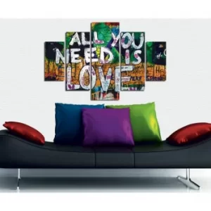 Image of ST095 Multicolor Decorative MDF Painting (5 Pieces)