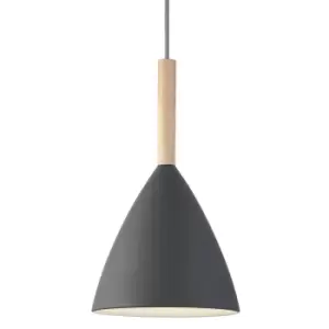 image of Pure 20cm Dome Pendant Ceiling Light Grey, E27