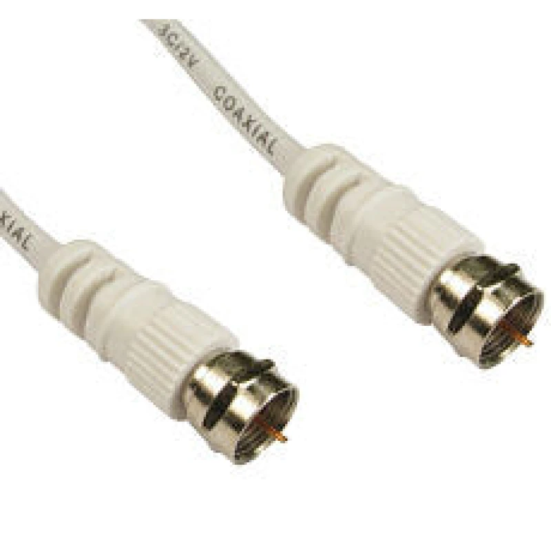 Image of Cables Direct Cables Direct 2FW-01 coaxial cable 1m F-type White 2FW-01