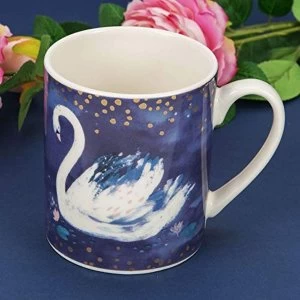 image of Swan Lake Hello Beautiful New Bone China Mug