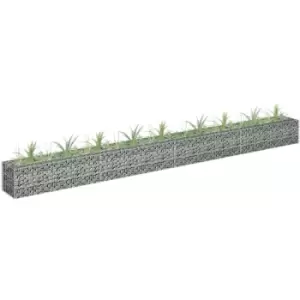 Image of Gabion Raised Bed Galvanised Steel 360x30x30cm - Silver - Vidaxl