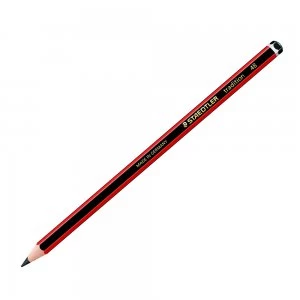 image of Staedtler 110 Tradition 4B Pencil Black Red PK12