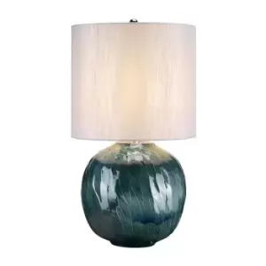 image of Blue Globe 1 Light Table Lamp Blue, E27