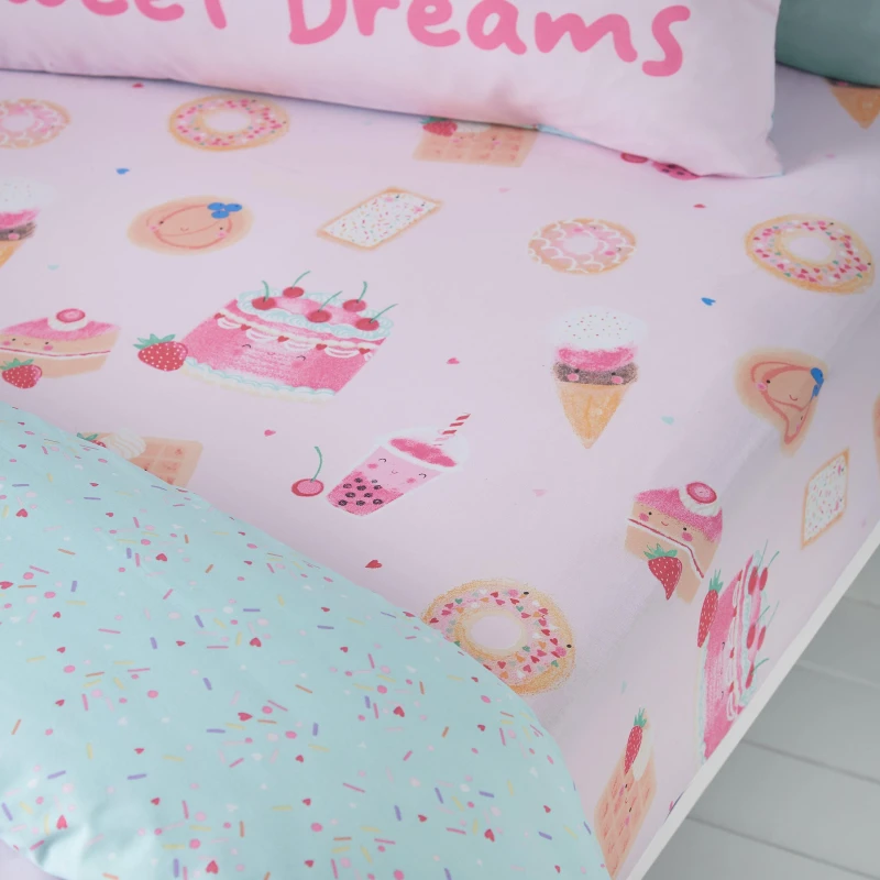 Image of Catherine Lansfield Kids Catheri Sweet Treats 62 Pink unisex Double