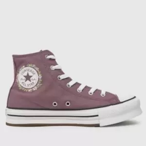 Converse Pink All Star Hi Eva Lift Girls Youth Trainers