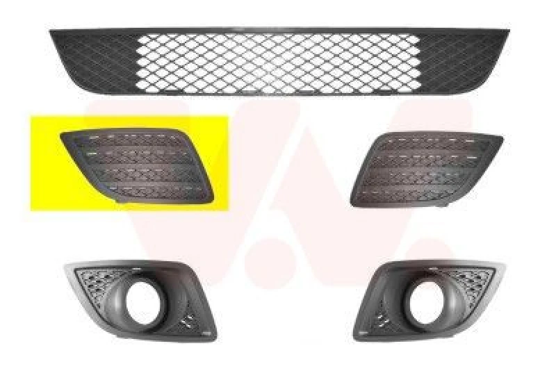 Image of VAN WEZEL Bumper grill VAN WEZEL 1806592