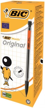 image of Bic Matic Mechanical Pencil with 3 x HB 0.7mm Lead Pack of 12 Pencils