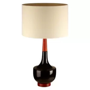 Image of Interiors By Premier Table Lamp - Ceramic Base/White Shade
