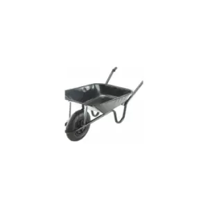 Image of 85L Black Contractor Heavy-Duty Builders Wheelbarrow