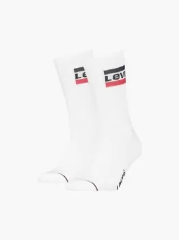 image of Levis Regular Cut Socks 2 Pack - White