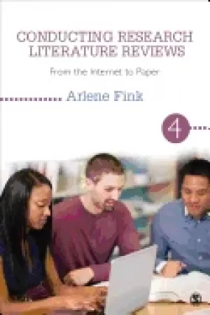 Image of conducting research literature reviews from the internet to paper