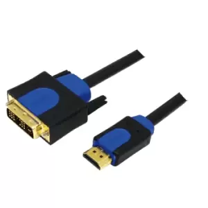 image of LogiLink CHB3102 video cable adapter 2m HDMI DVI-D Black, Blue