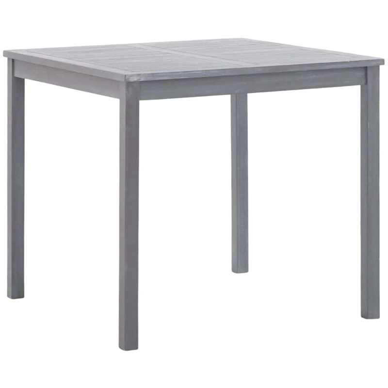 Image of VIDAXL Garden Table Grey 80x80x74cm Solid Acacia Wood Vidaxl 46324
