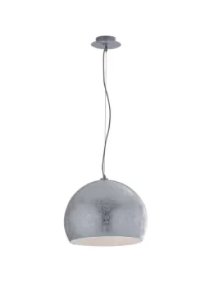 Image of VANITY 3 Light Dome Pendant Ceiling Light Silver 40x33cm