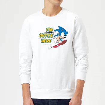 Image of I'm Outta Here Sweatshirt - White - XL