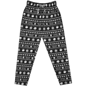 image of Nightmare Before Christmas Mens Jack Skellington Pyjama Bottoms (L) (Black/White)