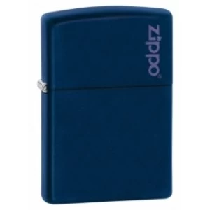 Zippo Logo Navy Blue Matte Lighter