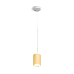 Image of Tube Slim Pendant Light - Leaf Gold Finish, 1x GX53
