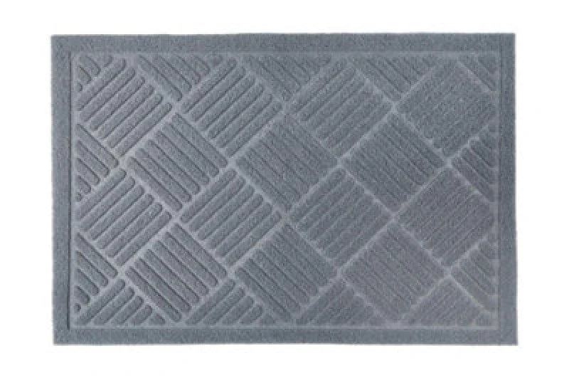 Image of Emma Barclay Cross Hatch Anti Slip Mat Grey 60X40Cm
