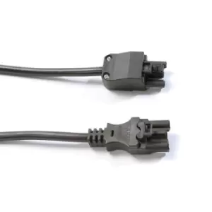 Image of Connector lead male 3 pole connector to female 3 pole connector 1.5M - black