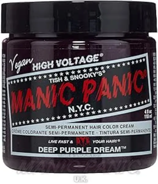 Image of Manic Panic High Voltage Deep Purple Semi-permanent Hair Color Cream 118ml