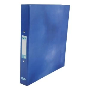 image of Elba Classy Ring Binder A4 2 O Ring 25mm Laminated Metallic Blue