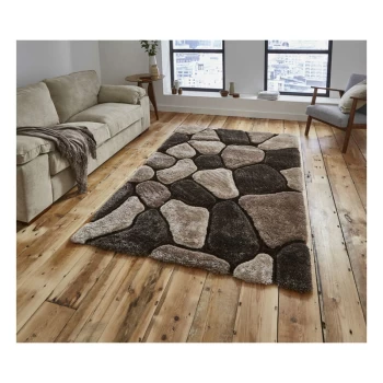 Image of Noble House Pebbles 5858 Beige Brown 120cm x 170cm Rectangle - Brown and Beige