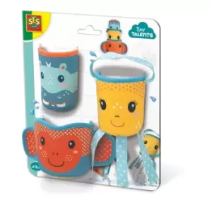 Image of SES CREATIVE Tiny Talents Bath Cups Neoprene Bath Toy, 6 Month and Above (13123)