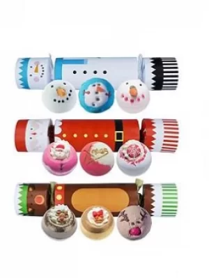 image of Bomb Cosmetics Supersize Christmas Bath Bomb Cracker Trio Set