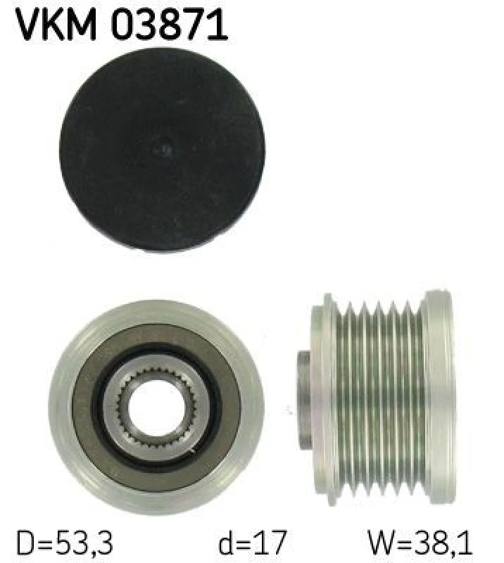 Image of SKF Alternator clutch pulley SKF VKM 03871