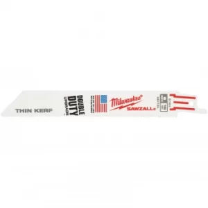 Image of Milwaukee Heavy Duty Demolition Reciprocating Saw Blades 150mm Pack of 5