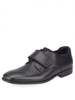 Image of Start-rite Boys Logic Strap School Shoes - Black Leather, Size 2 Older