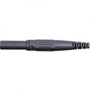 Image of Jack plug Plug straight Pin diameter 4mm Black Staeubli