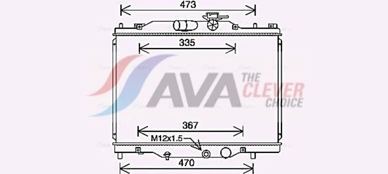 Image of Engine radiator AVA COOLING SYSTEMS MZ2291