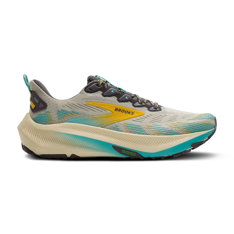 Image of Brooks Brooks Ghost Trail Mens Bleached Sand/rabbit/bluefish - Beige / 8 / Standard