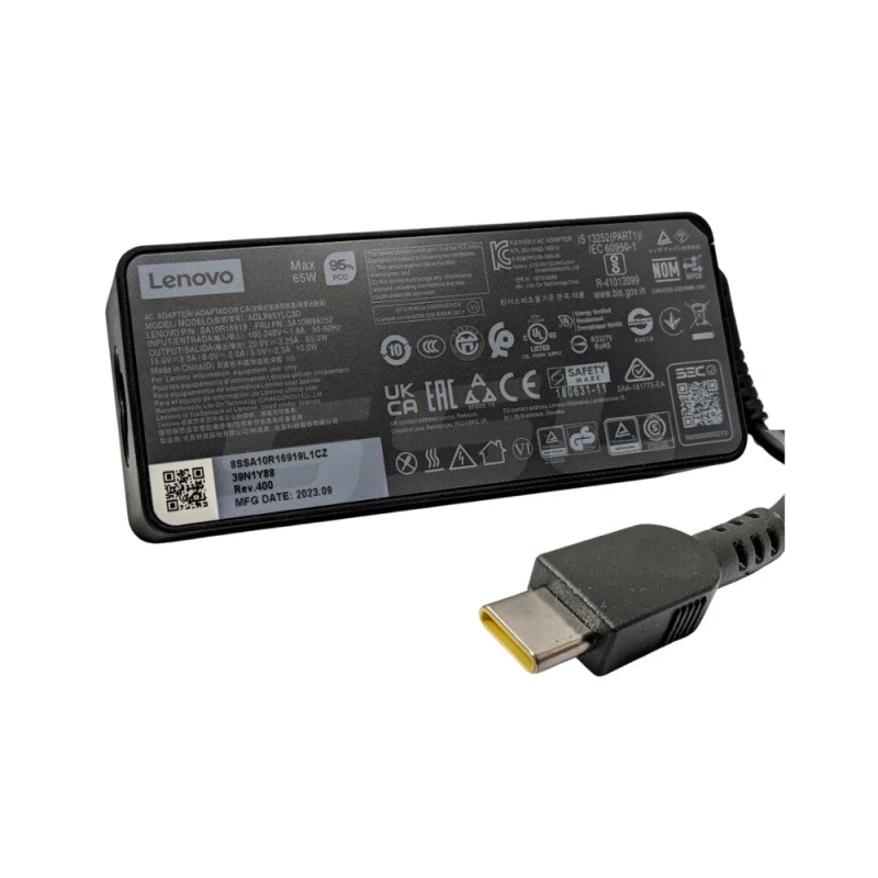 Image of Lenovo Origin Storage 02DL110 power adapter/inverter Indoor 65 W Black 02DL110