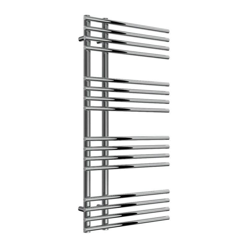 Image of Bathroom Kingdom Elisa Chrome Designer Heated Towel Rail 1000x500 in Silver Silver Unisex