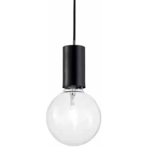 image of Ideal Lux Lighting - Ideal Lux Hugo - 1 Light Ceiling Pendant Black, E27