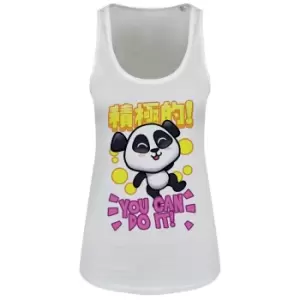 Image of Handa Panda Ladies/Womens You Can Do It Floaty Tank (Large (UK 12-14)) (White)