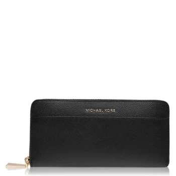 Image of Michael Kors Jet Set L Zip Around Wallet - Black