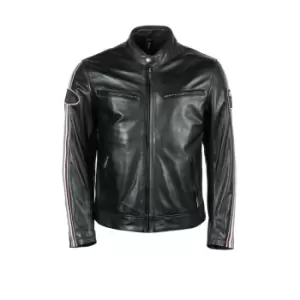 Image of Helstons Race Leather Aniline Black Jacket M